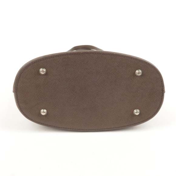 BURBERRY Canvas Leather Nova Plaid Tote Bag Beige Brown - Picture 6 of 16